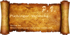 Puchinger Veronika névjegykártya